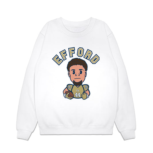 Georgia Tech - NCAA Football : Kyle Efford - Caricature Premium Crewneck Sweatshirt-0