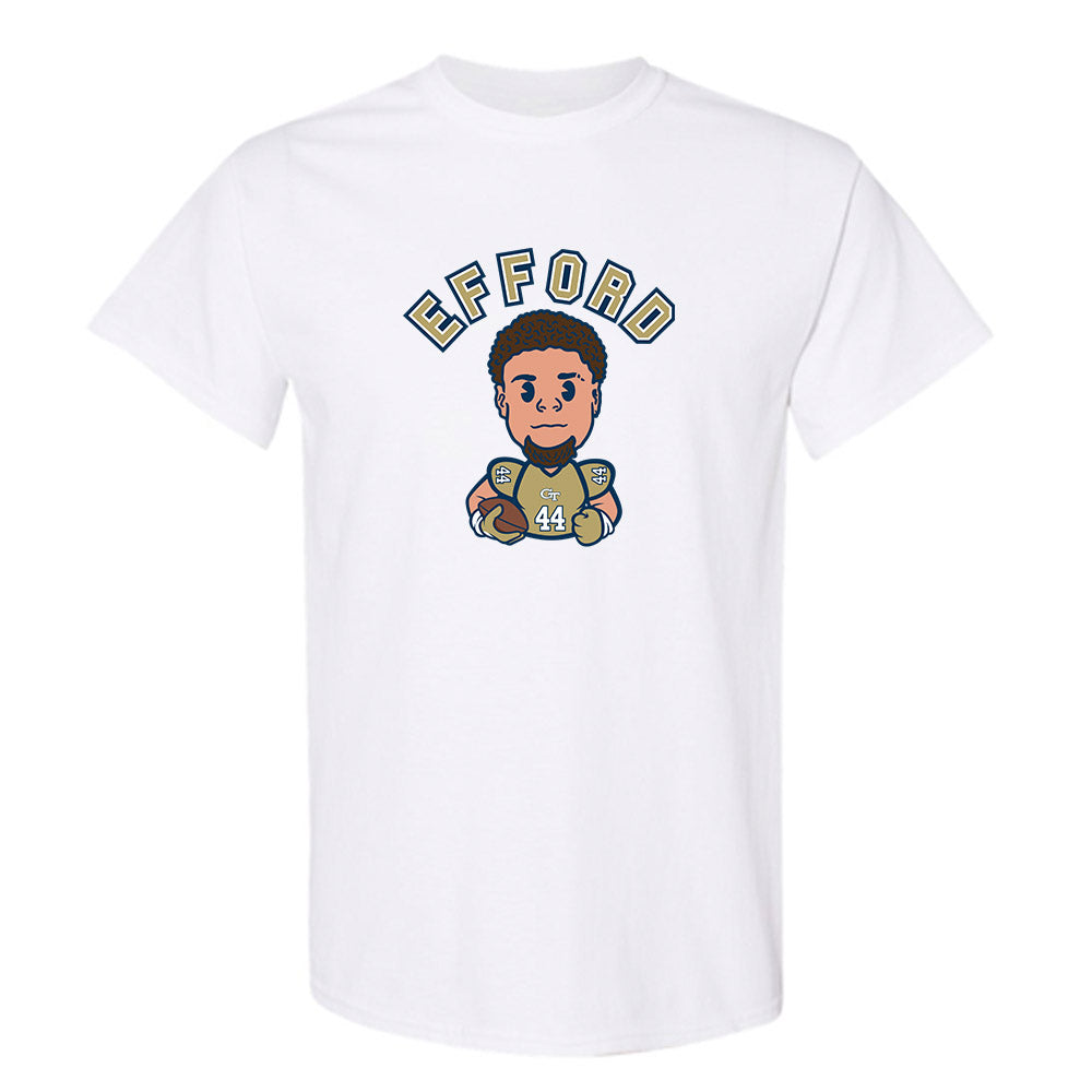 Georgia Tech - NCAA Football : Kyle Efford - Caricature T-Shirt-0
