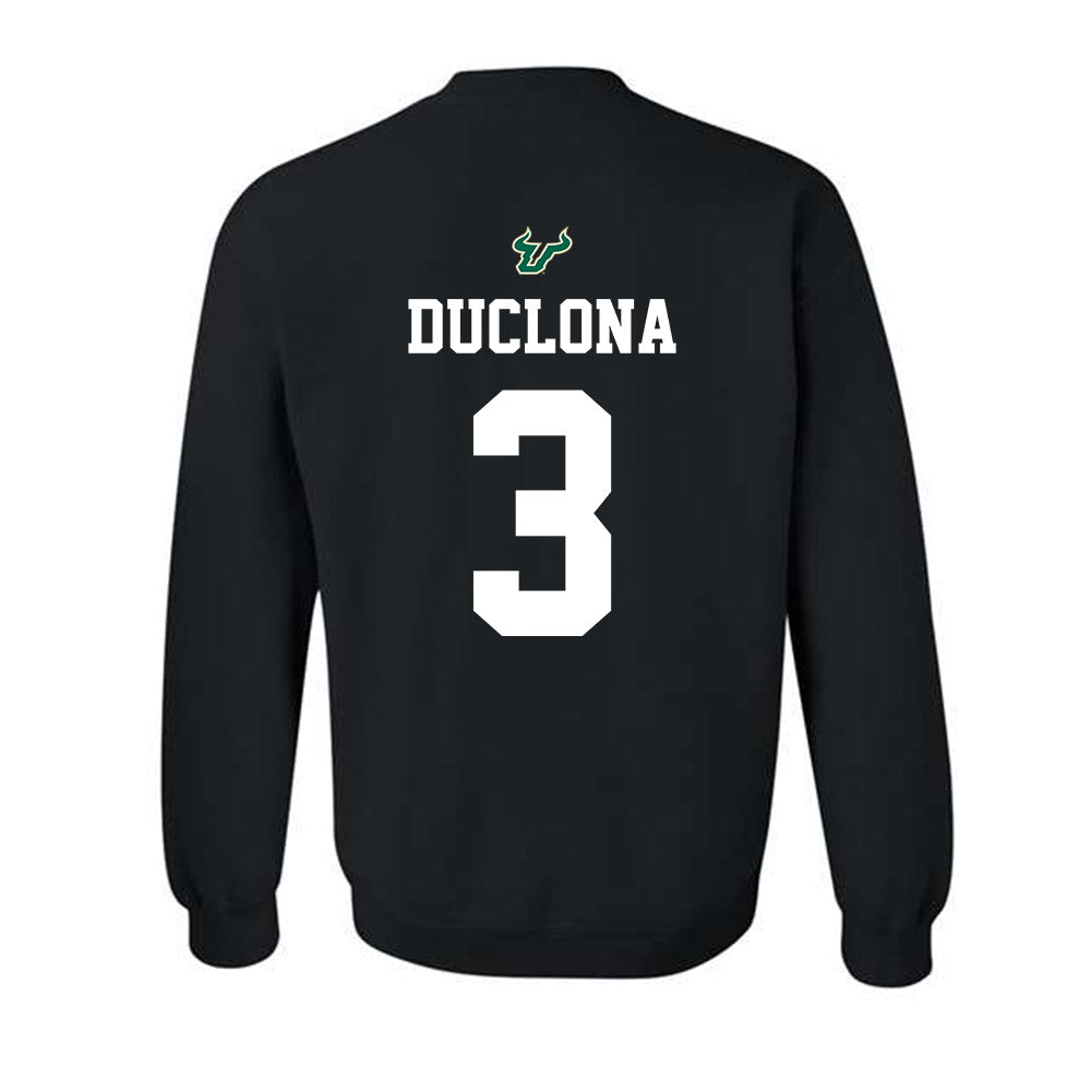 USF - NCAA Football : jonas duclona - Back in Black Shersey Crewneck Sweatshirt-1