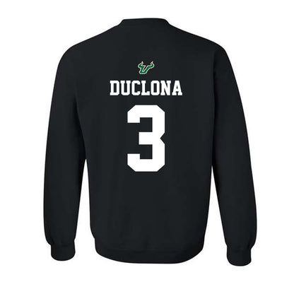 USF - NCAA Football : jonas duclona - Back in Black Shersey Crewneck Sweatshirt-1