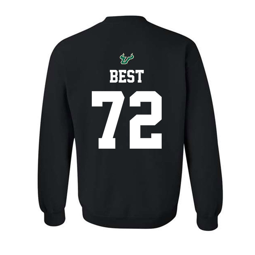 USF - NCAA Football : Cole Best - Back in Black Shersey Crewneck Sweatshirt-1
