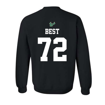 USF - NCAA Football : Cole Best - Back in Black Shersey Crewneck Sweatshirt-1