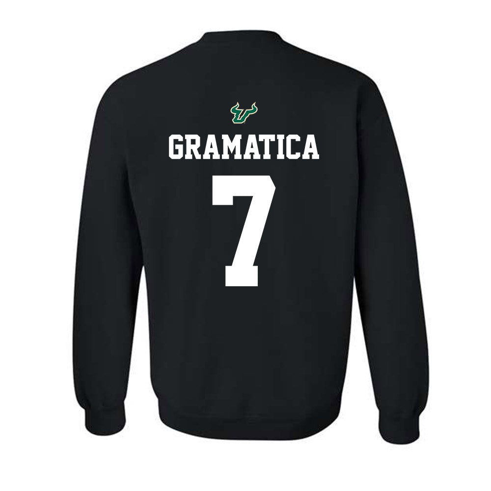 USF - NCAA Football : Nico Gramatica - Back in Black Shersey Crewneck Sweatshirt-1