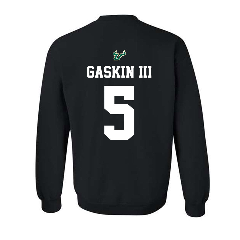 USF - NCAA Football : Fred Gaskin III - Back in Black Shersey Crewneck Sweatshirt-1