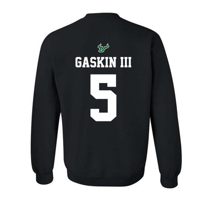 USF - NCAA Football : Fred Gaskin III - Back in Black Shersey Crewneck Sweatshirt-1