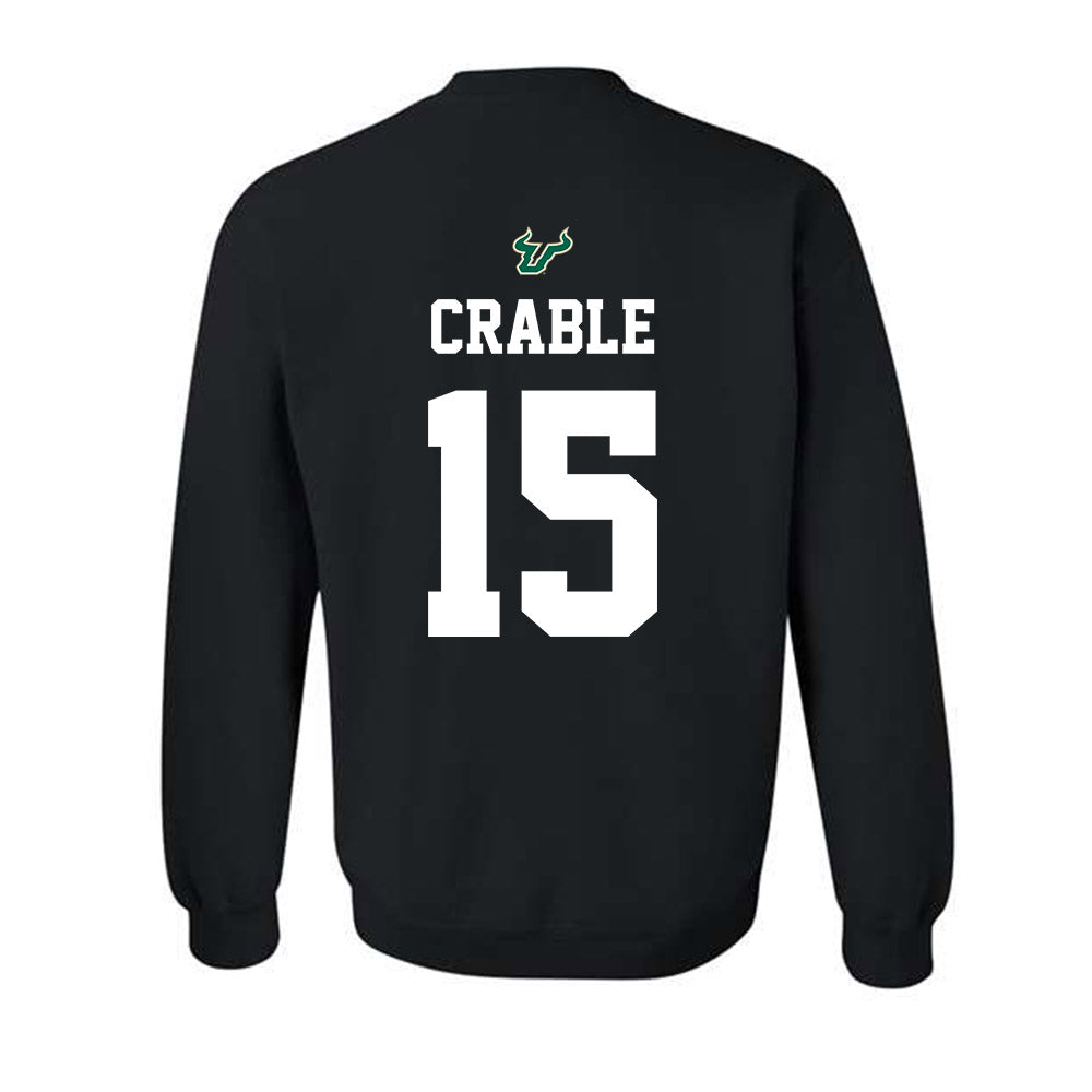 USF - NCAA Football : Tayten Crable - Back in Black Shersey Crewneck Sweatshirt-1