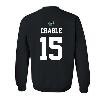USF - NCAA Football : Tayten Crable - Back in Black Shersey Crewneck Sweatshirt-1