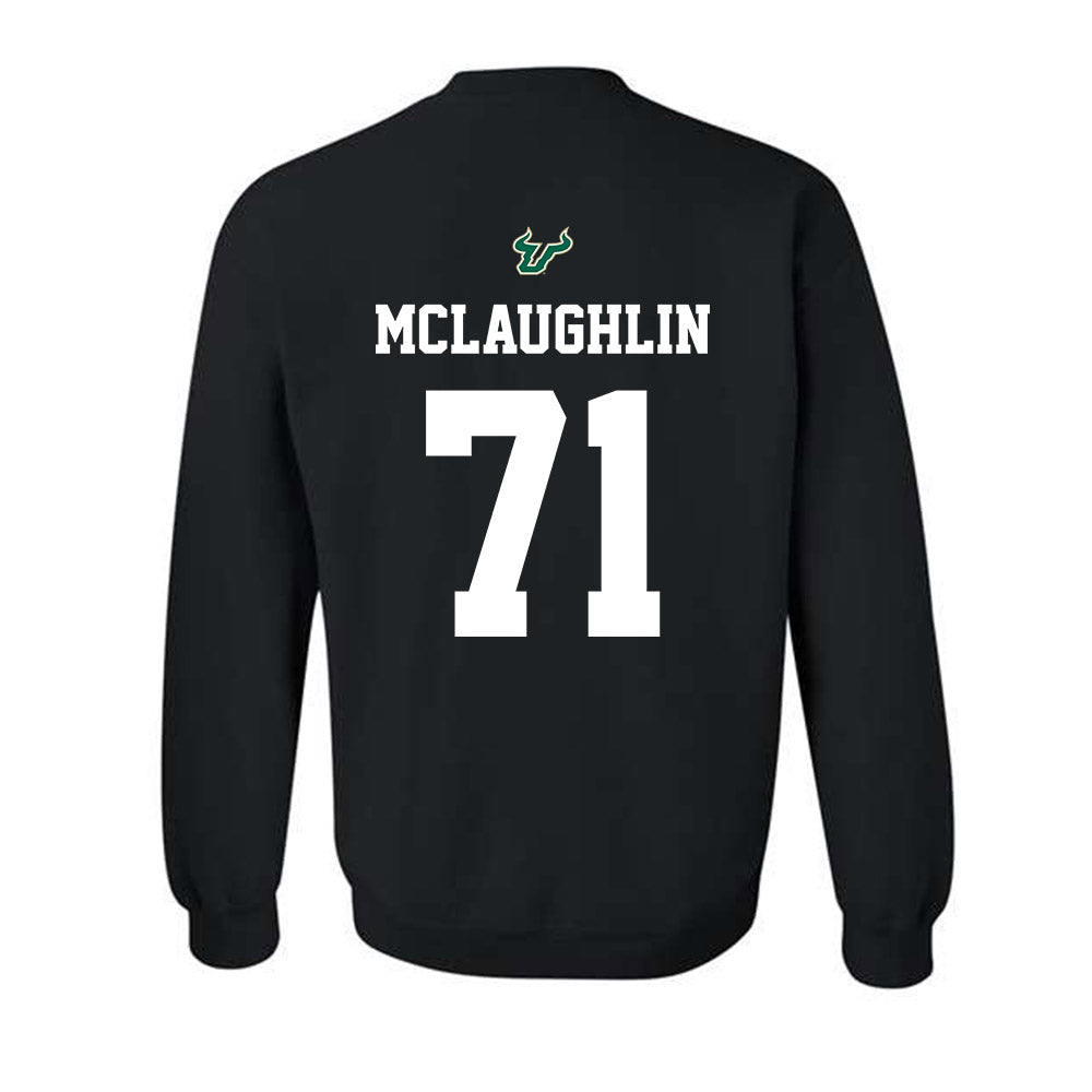 USF - NCAA Football : Connor McLaughlin - Back in Black Shersey Crewneck Sweatshirt-1
