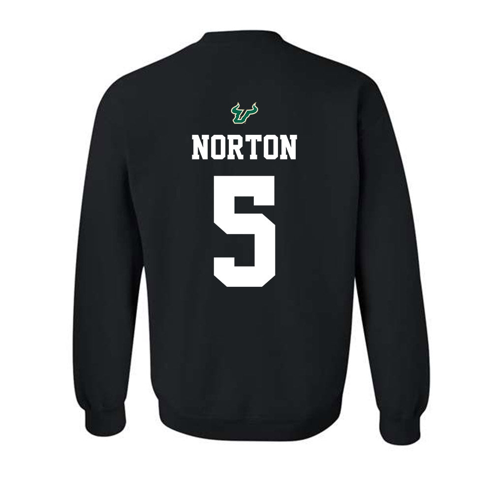 USF - NCAA Football : Cartevious Norton - Back in Black Shersey Crewneck Sweatshirt-1