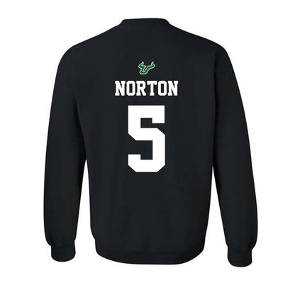 USF - NCAA Football : Cartevious Norton - Back in Black Shersey Crewneck Sweatshirt-1