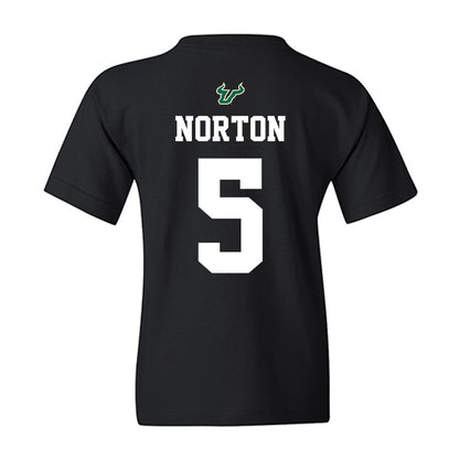 USF - NCAA Football : Cartevious Norton - Back in Black Shersey Youth T-Shirt-1