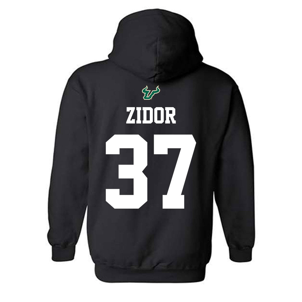 USF - NCAA Football : Victor Zidor - Back in Black Shersey Hooded Sweatshirt-1