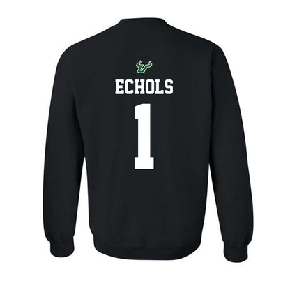 USF - NCAA Football : Jonathan Echols - Back in Black Shersey Crewneck Sweatshirt-1