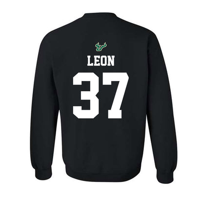 USF - NCAA Football : Chase Leon - Back in Black Shersey Crewneck Sweatshirt-1