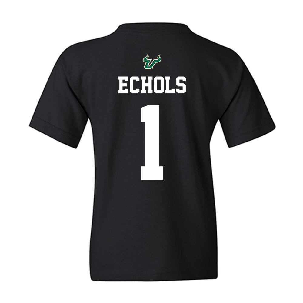 USF - NCAA Football : Jonathan Echols - Back in Black Shersey Youth T-Shirt-1