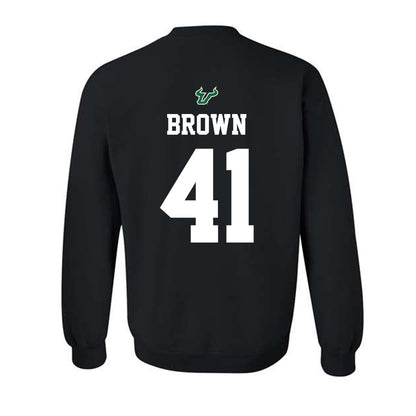 USF - NCAA Football : George Brown - Back in Black Shersey Crewneck Sweatshirt-1