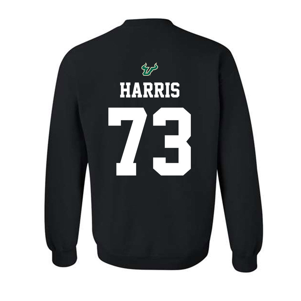 USF - NCAA Football : Caleb Harris - Back in Black Shersey Crewneck Sweatshirt-1