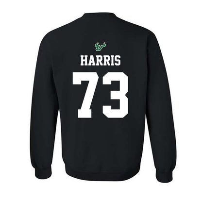 USF - NCAA Football : Caleb Harris - Back in Black Shersey Crewneck Sweatshirt-1