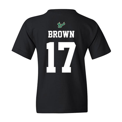 USF - NCAA Football : Byrum Brown - Back in Black Shersey Youth T-Shirt-1