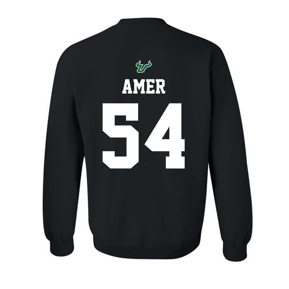 USF - NCAA Football : Amer Amer - Back in Black Shersey Crewneck Sweatshirt-1