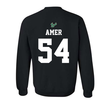 USF - NCAA Football : Amer Amer - Back in Black Shersey Crewneck Sweatshirt-1