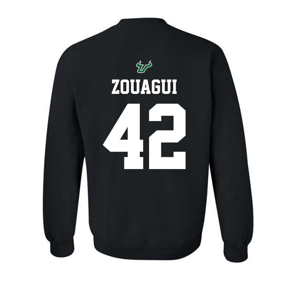 USF - NCAA Football : Adam Zouagui - Back in Black Shersey Crewneck Sweatshirt-1
