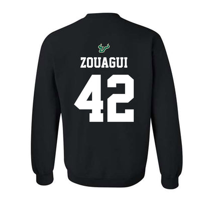 USF - NCAA Football : Adam Zouagui - Back in Black Shersey Crewneck Sweatshirt-1