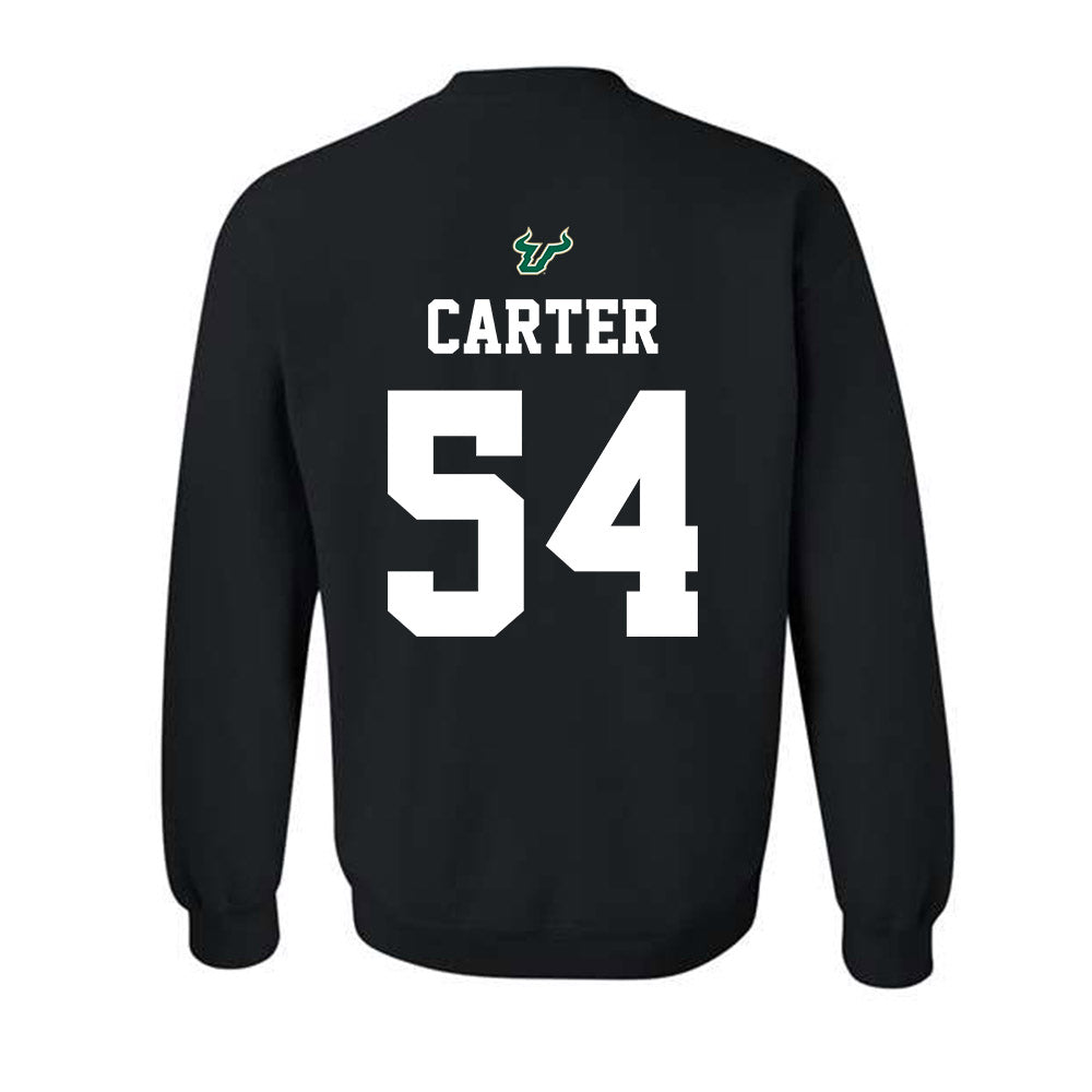 USF - NCAA Football : Braden Carter - Back in Black Shersey Crewneck Sweatshirt-1