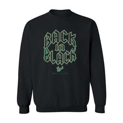 USF - NCAA Football : Tayten Crable - Back in Black Shersey Crewneck Sweatshirt-0