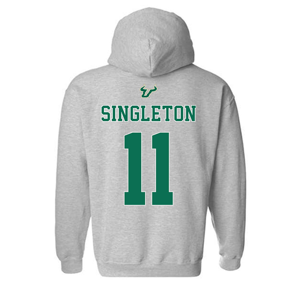USF - NCAA Football : Keshaun Singleton - Bay Day Shersey Hooded Sweatshirt-1