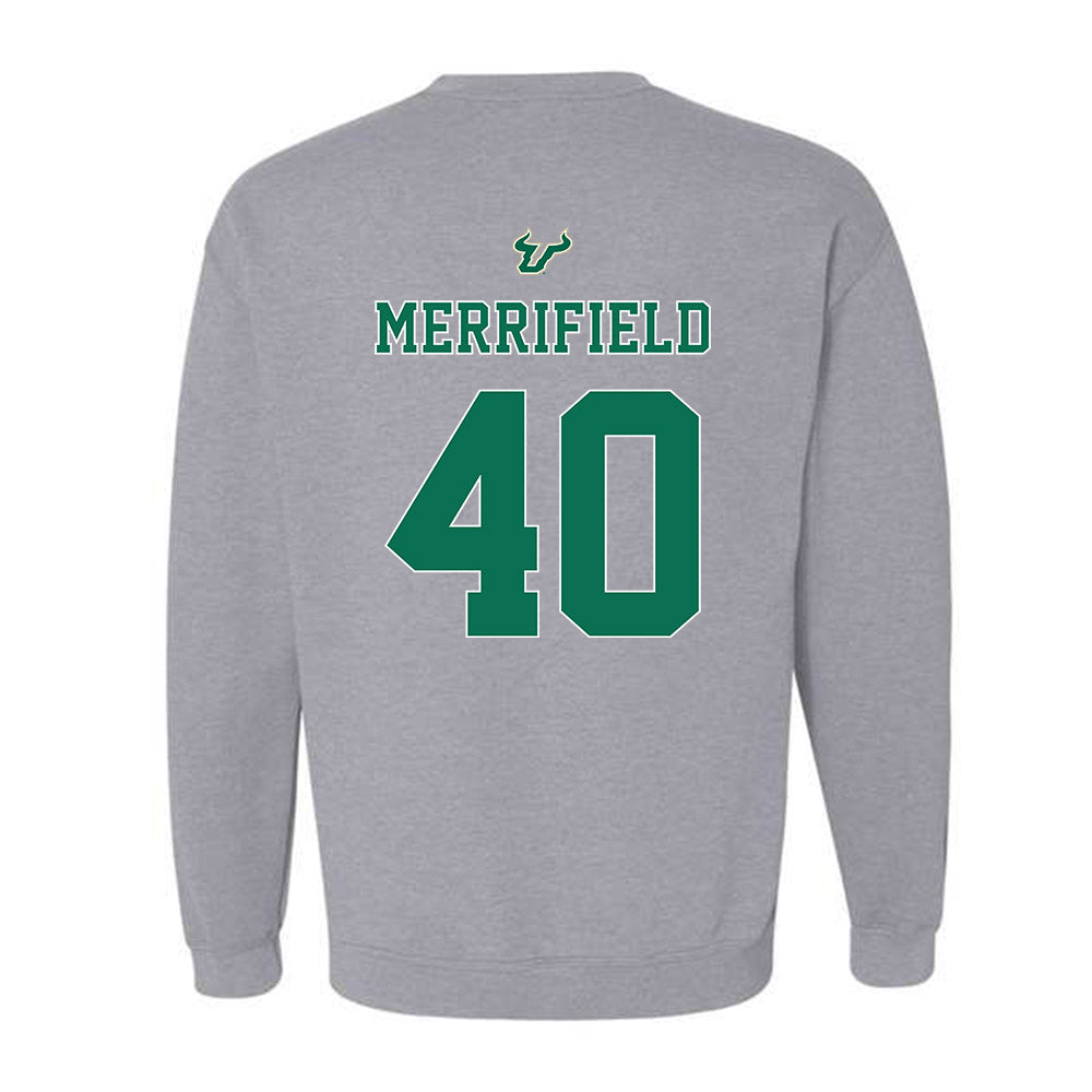USF - NCAA Football : Jacob Merrifield - Bay Day Shersey Crewneck Sweatshirt-1