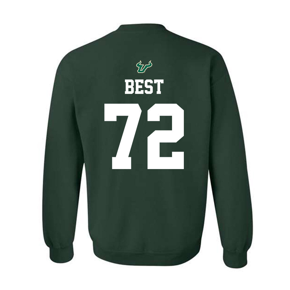 USF - NCAA Football : Cole Best - Flashback Friday Shersey Crewneck Sweatshirt-1