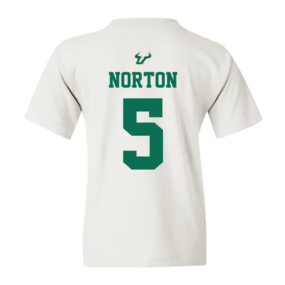 USF - NCAA Football : Cartevious Norton - Homecoming Shersey Youth T-Shirt-1