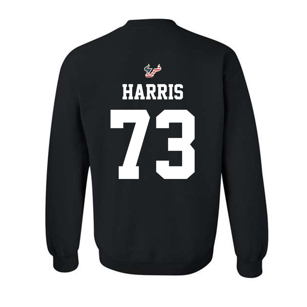USF - NCAA Football : Caleb Harris - Salute to Service Shersey Crewneck Sweatshirt-1