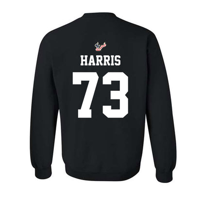 USF - NCAA Football : Caleb Harris - Salute to Service Shersey Crewneck Sweatshirt-1