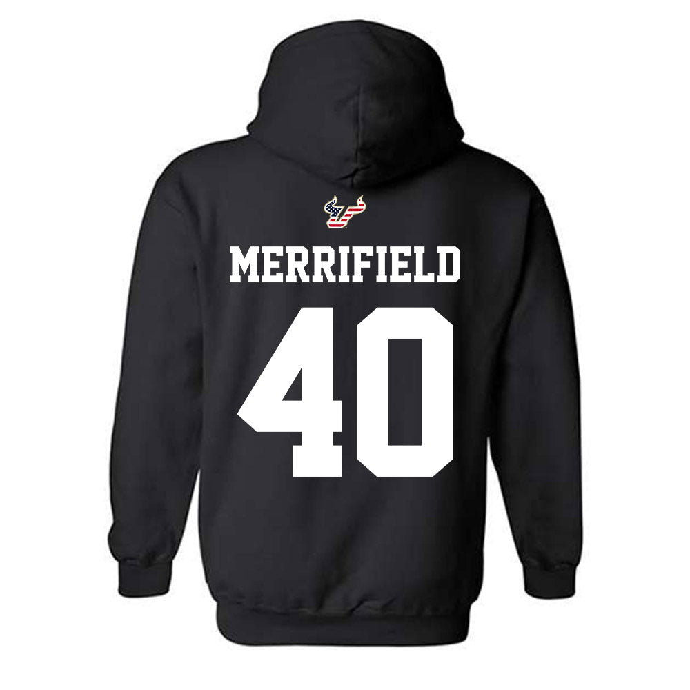 USF - NCAA Football : Jacob Merrifield - Salute to Service Shersey Hooded Sweatshirt-1
