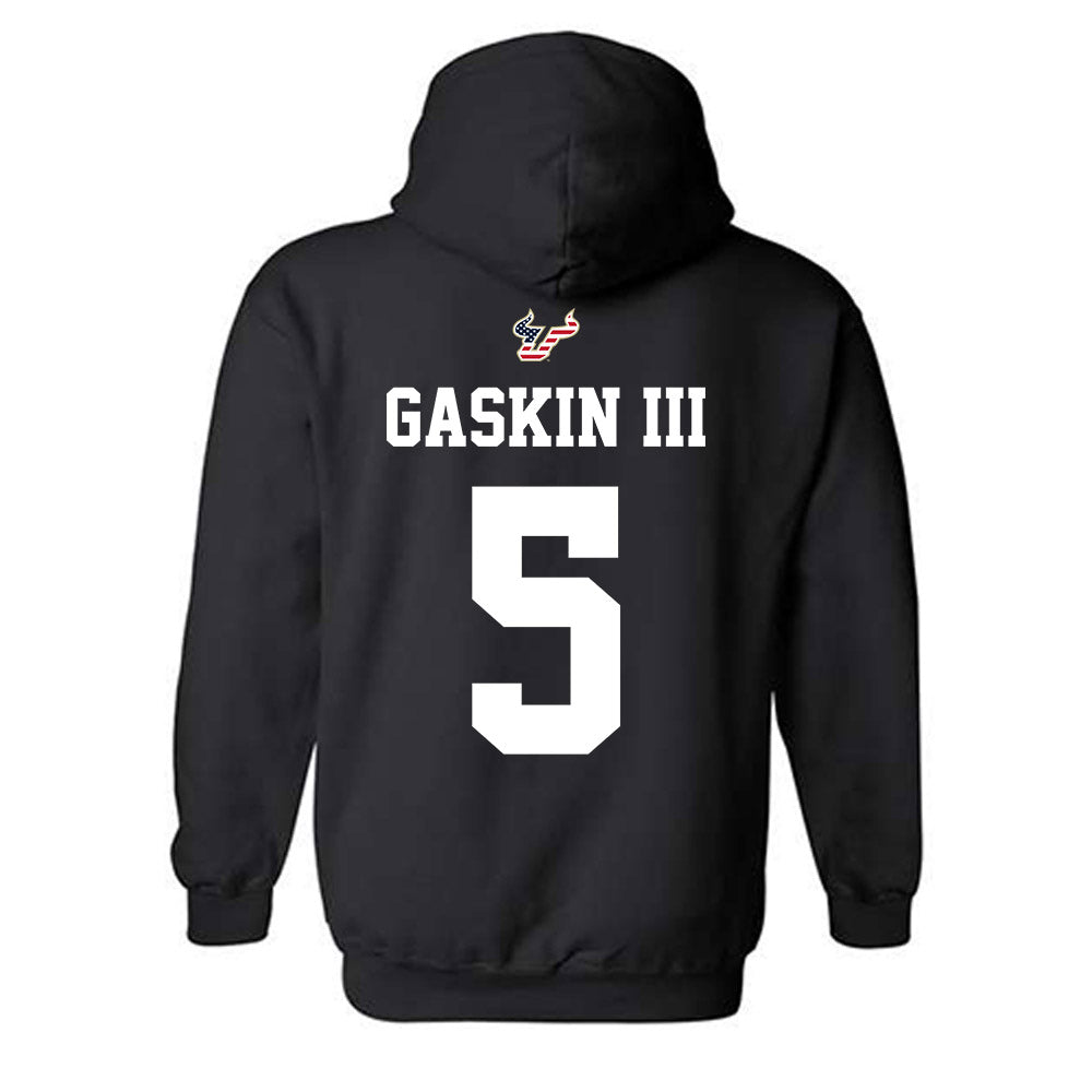 USF - NCAA Football : Fred Gaskin III - Salute to Service Shersey Hooded Sweatshirt-1