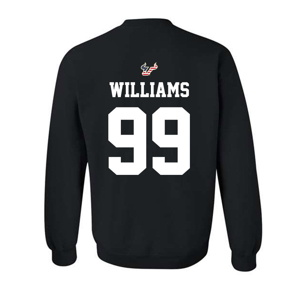 USF - NCAA Football : Marcus Williams - Salute to Service Shersey Crewneck Sweatshirt-1