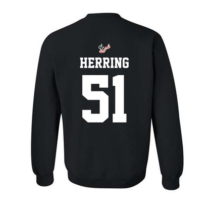 USF - NCAA Football : Zane Herring - Salute to Service Shersey Crewneck Sweatshirt-1