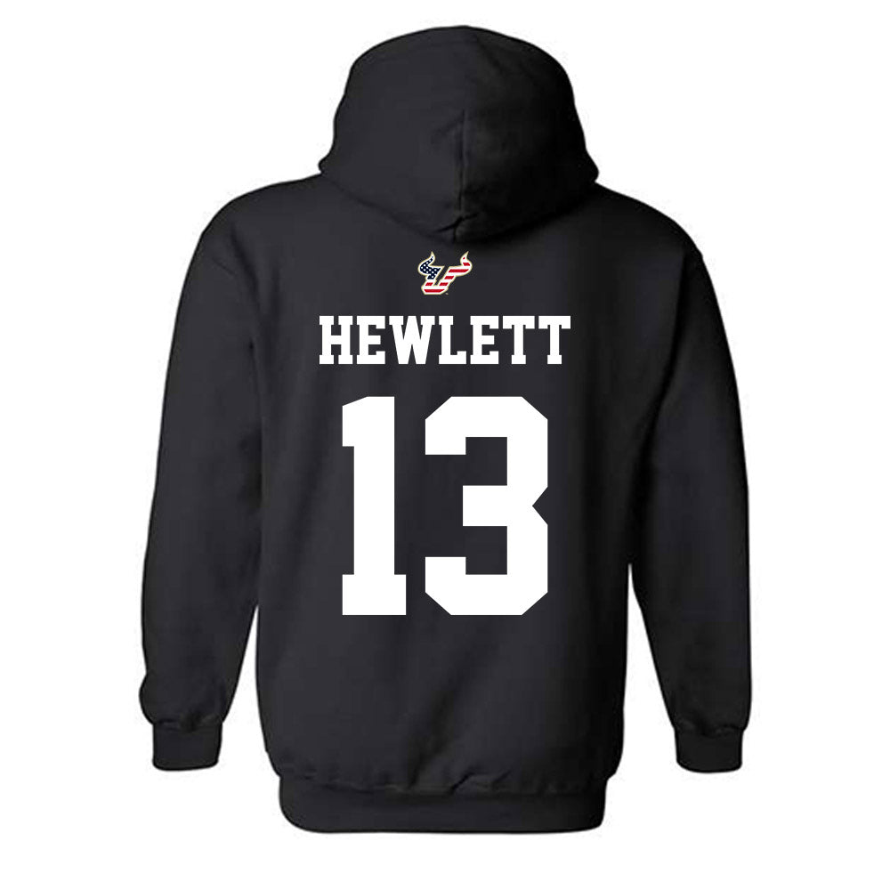 USF - NCAA Football : Locklan Hewlett - Salute to Service Shersey Hooded Sweatshirt-1