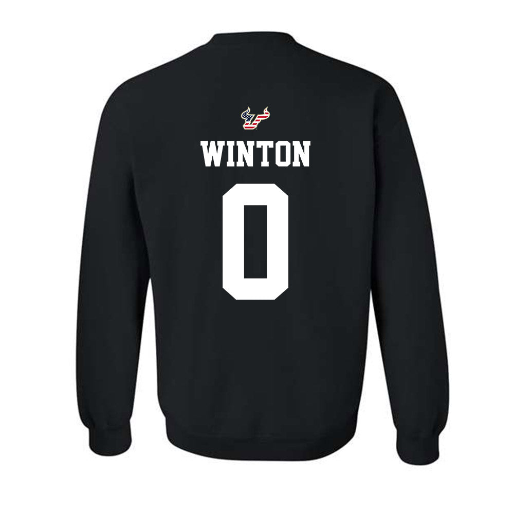 USF - NCAA Football : Brandon Winton - Salute to Service Shersey Crewneck Sweatshirt-1