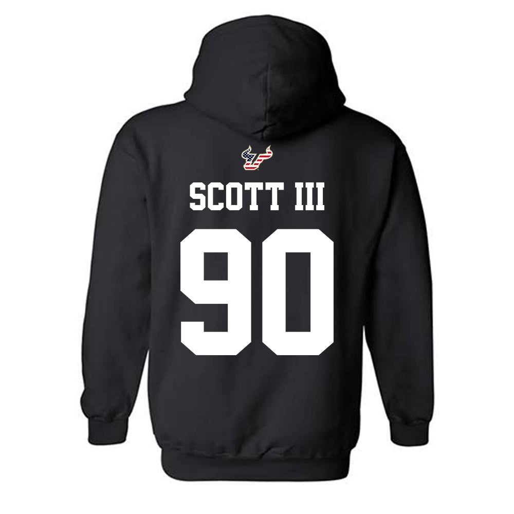 USF - NCAA Football : Richard Scott III - Salute to Service Shersey Hooded Sweatshirt-1