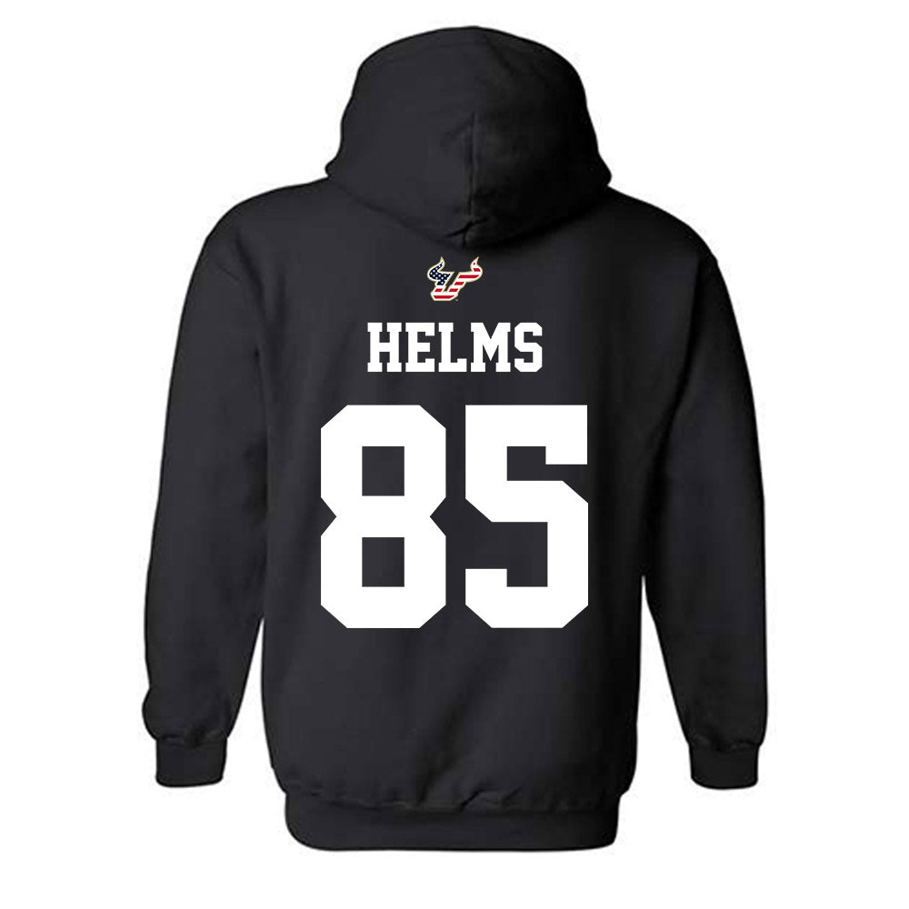 USF - NCAA Football : Christian Helms - Salute to Service Shersey Hooded Sweatshirt-1