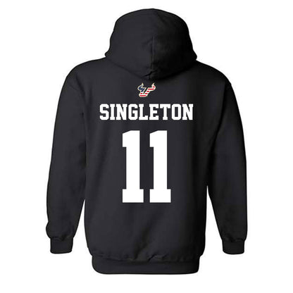 USF - NCAA Football : Keshaun Singleton - Salute to Service Shersey Hooded Sweatshirt-1