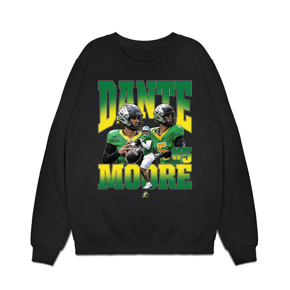 Oregon - NCAA Football : Dante Moore - Collage Premium Crewneck Sweatshirt-0