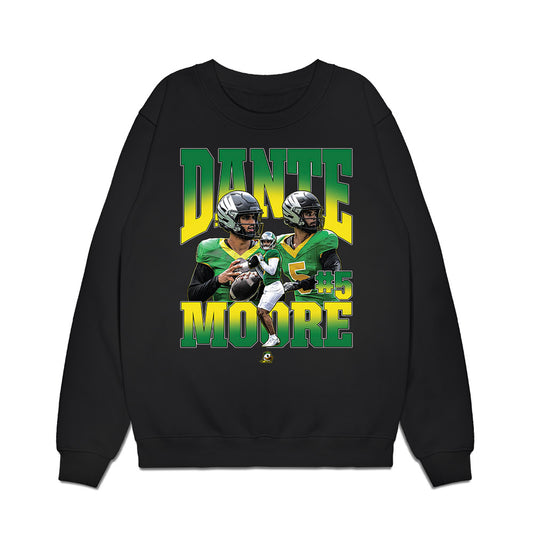 Oregon - NCAA Football : Dante Moore - Collage Premium Crewneck Sweatshirt-0
