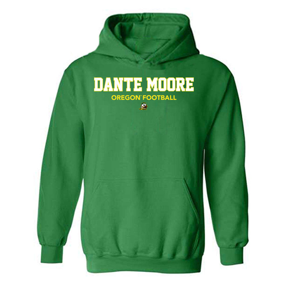 Oregon - NCAA Football : Dante Moore - Classic Shersey Hooded Sweatshirt-0