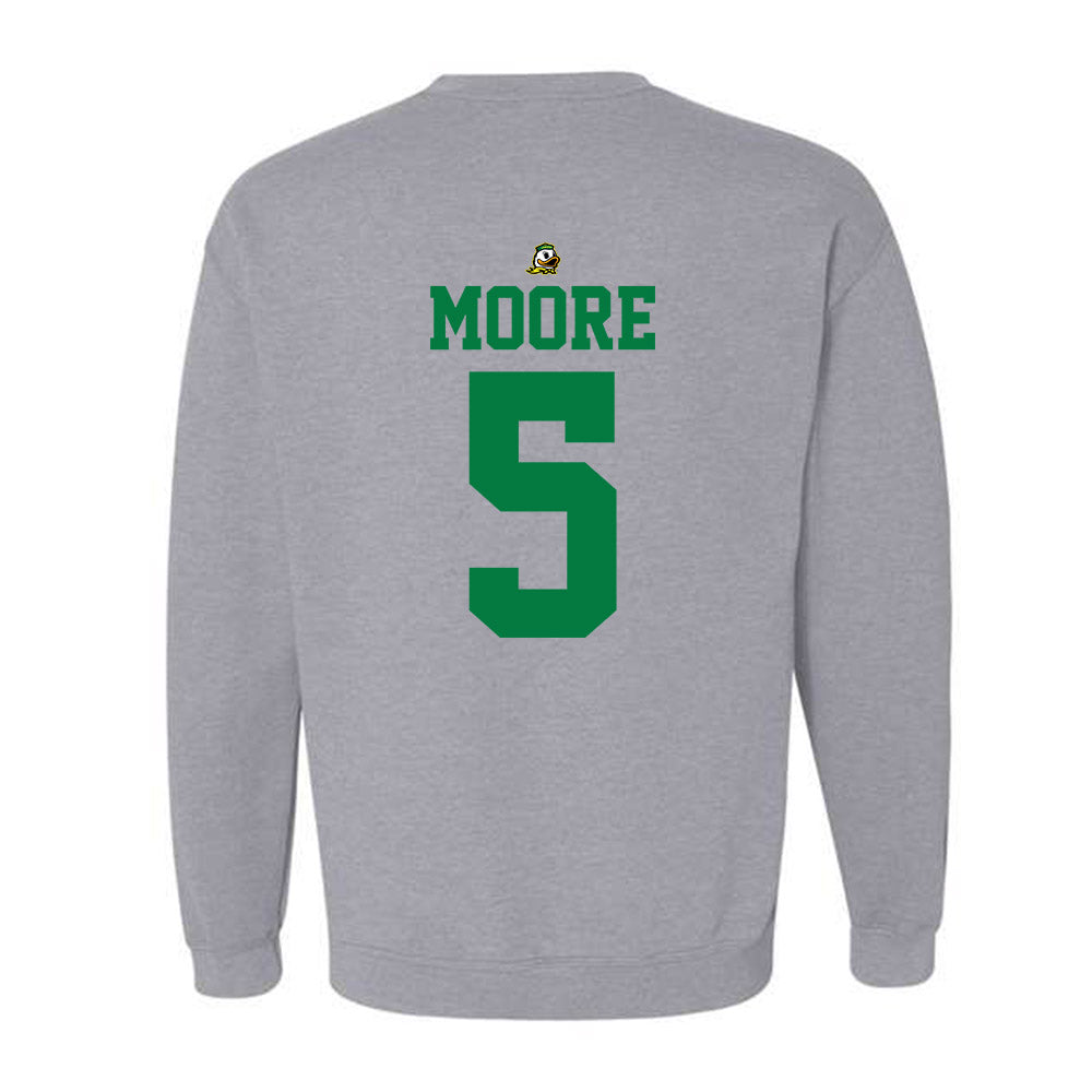 Oregon - NCAA Football : Dante Moore - Fashion Shersey Crewneck Sweatshirt-1