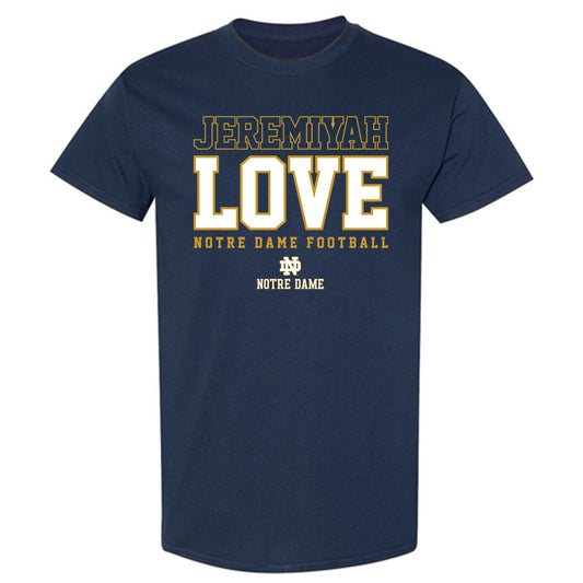 Notre Dame - NCAA Football : Jeremiyah Love - Classic Shersey T-Shirt-0