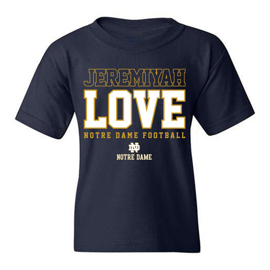 Notre Dame - NCAA Football : Jeremiyah Love - Classic Shersey Youth T-Shirt-0